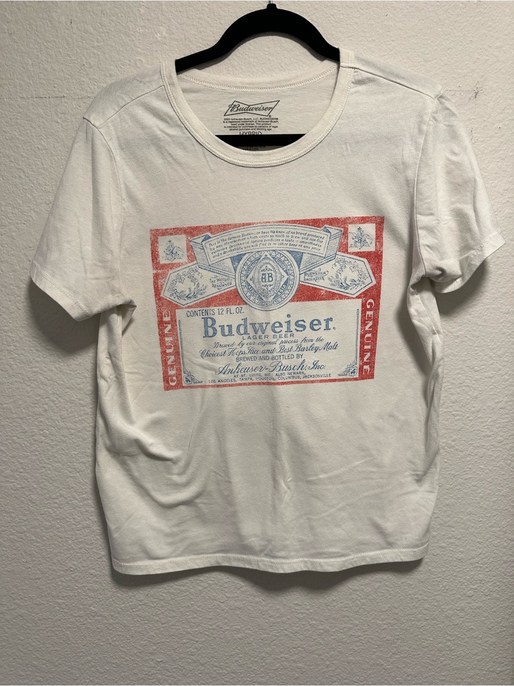Budweiser Women’s Graphic T-Shirt Size Medium Vintage Style Beer Tee